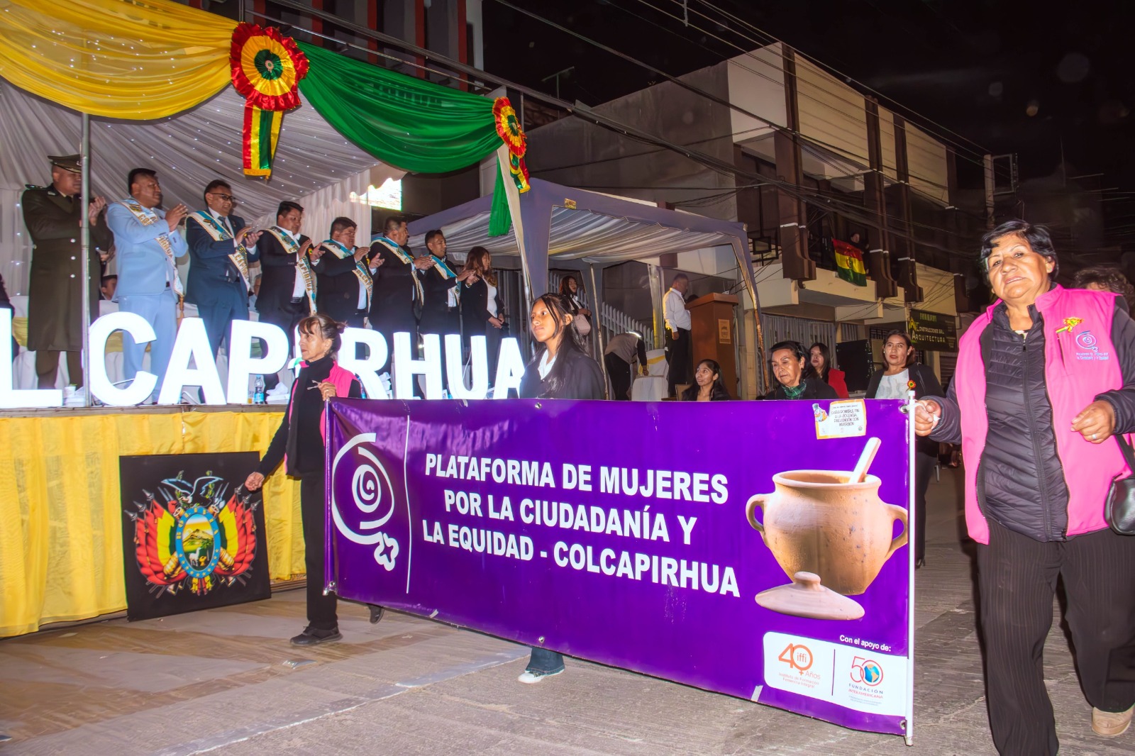 C OLCAPIRHUA CONMEMORA LOS 201 AÑOS DE BOLIVIA CON EL TRADICIONAL DESFILE DE TEAS